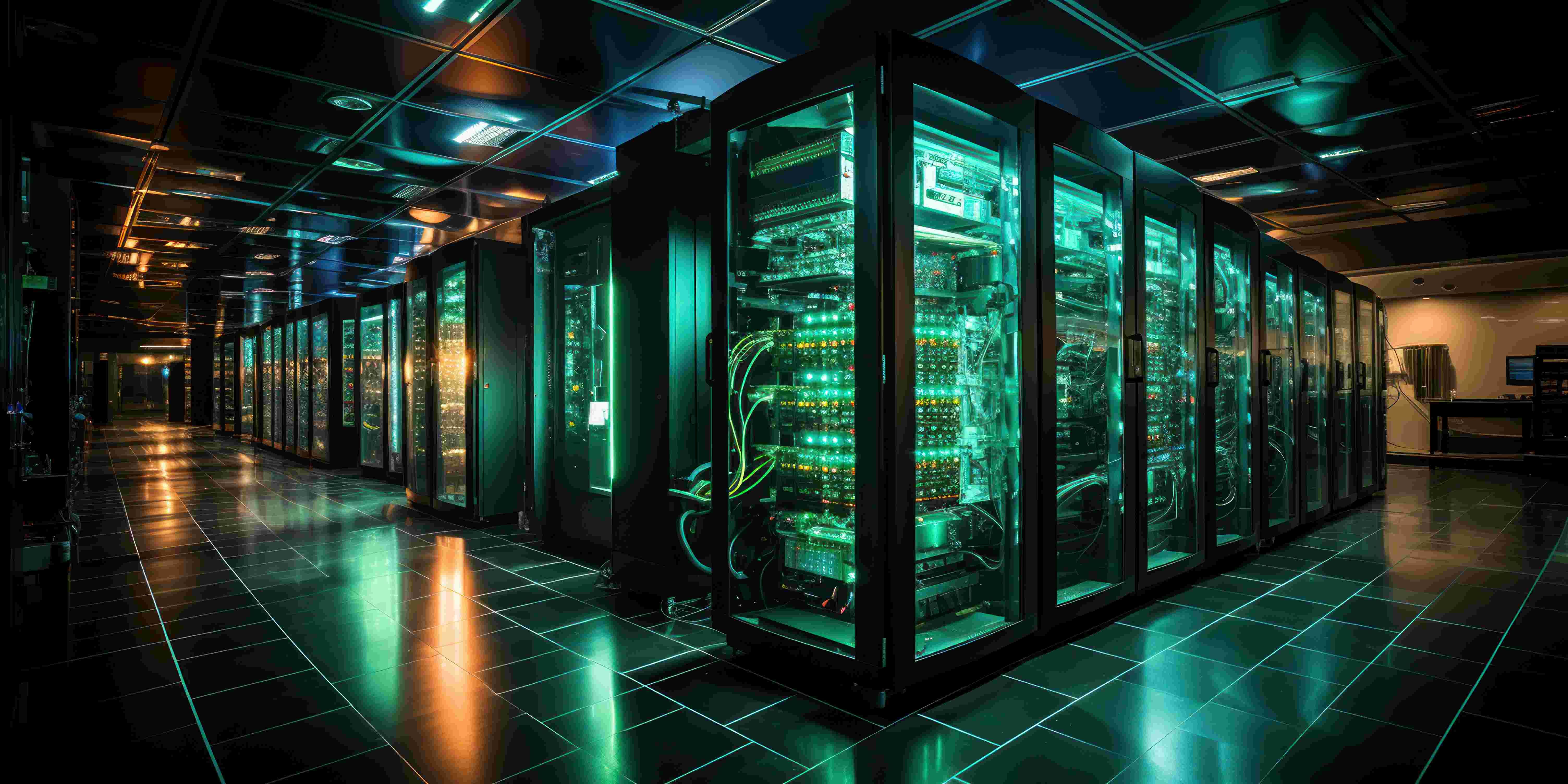 Visual representation of a data center.